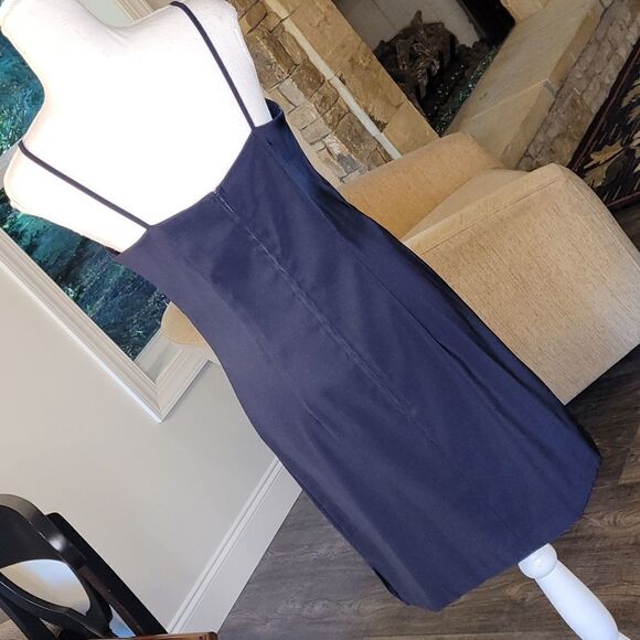 Navy Blue Spaghetti Strap Dress - Picture 3 of 8